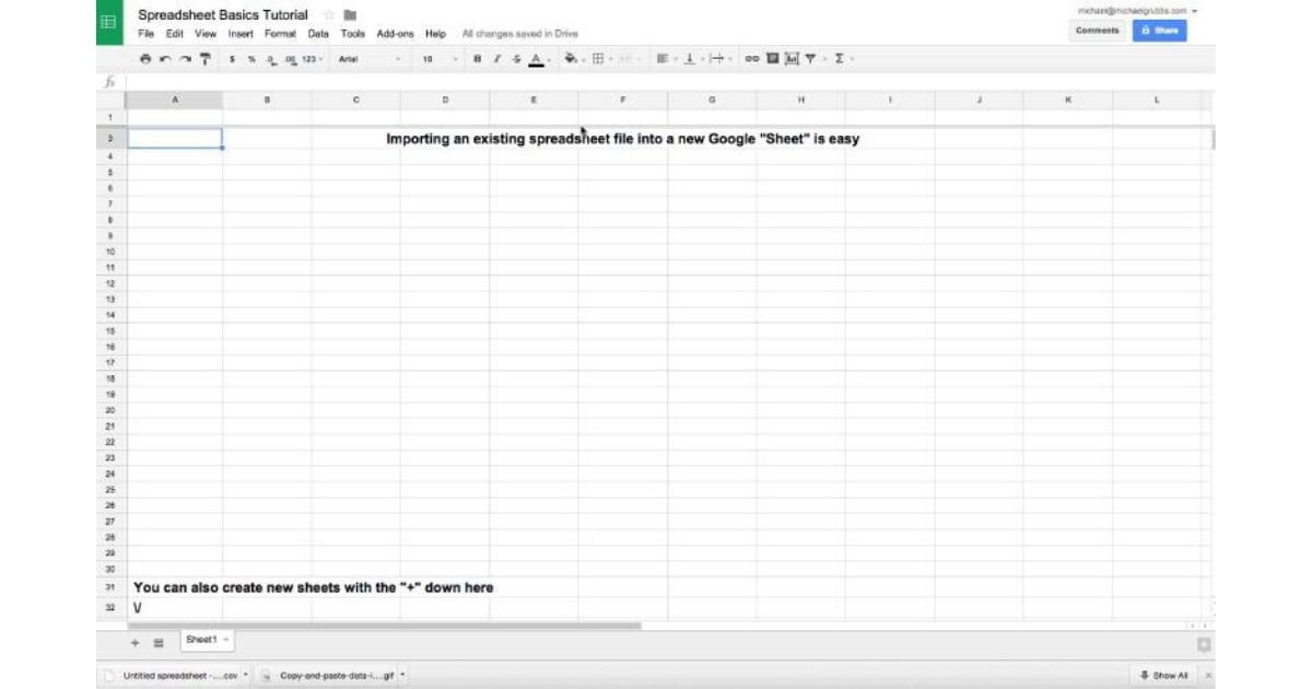 نحوه کار با گوگل شیت